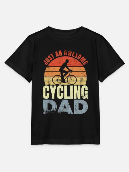 Fahrradfahrer Papa - Stanley/Stella Kinder T-Shirt MINI CREATOR - Schwarz