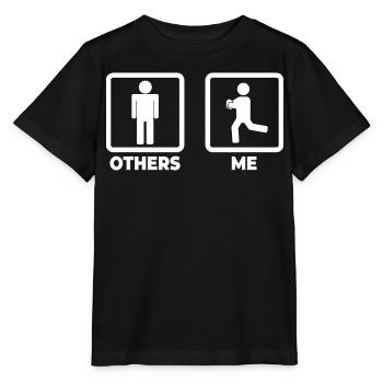 Rugby player stick figure - Stanley/Stella MINI CREATOR Kids’ T-Shirt - black - Front - Mikhail (115cm)
