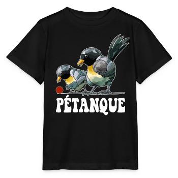 Boules de boules de boules pour pétanque - T-shirt bio MINI CREATOR Stanley/Stella Enfant - noir - Devant - Mikhail (115cm)