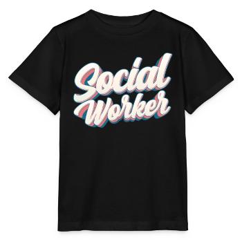 Travailleur social Travailleur social Profession de travailleur social - T-shirt bio MINI CREATOR Stanley/Stella Enfant - noir - Devant - Mikhail (115cm)