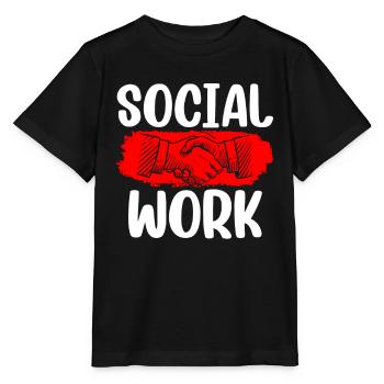 Travail social Travail social Profession de travailleur social - T-shirt bio MINI CREATOR Stanley/Stella Enfant - noir - Devant - Mikhail (115cm)