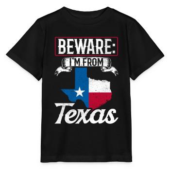 Achtung: Ich Komme Aus Texas Texanisch Texaner - Stanley/Stella Kinder T-Shirt MINI CREATOR  - Schwarz - Vorne - Mikhail (115cm)