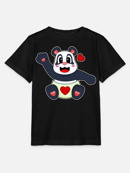 Panda Baby Windel - Stanley/Stella Kinder T-Shirt MINI CREATOR - Schwarz