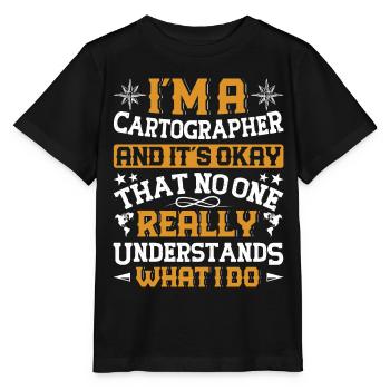 Cartographes - T-shirt bio MINI CREATOR Stanley/Stella Enfant - noir - Devant - Mikhail (115cm)