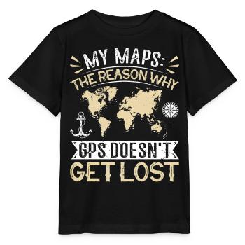 Cartographes - T-shirt bio MINI CREATOR Stanley/Stella Enfant - noir - Devant - Mikhail (115cm)
