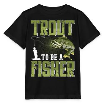 Funny Fishing Men Women - Stanley/Stella Kinder T-Shirt MINI CREATOR  - Schwarz - Vorne - Mikhail (115cm)