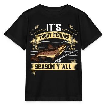 Funny Fishing Men Women - Stanley/Stella Kinder T-Shirt MINI CREATOR  - Schwarz - Vorne - Mikhail (115cm)