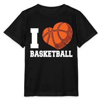 Ich Liebe Basketball Team Basketballspieler - Stanley/Stella Kinder T-Shirt MINI CREATOR  - Schwarz - Vorne - Mikhail (115cm)