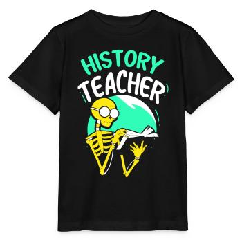 Professeur d’histoire Professeur d’histoire Profession de professeur - T-shirt bio MINI CREATOR Stanley/Stella Enfant - noir - Devant - Mikhail (115cm)