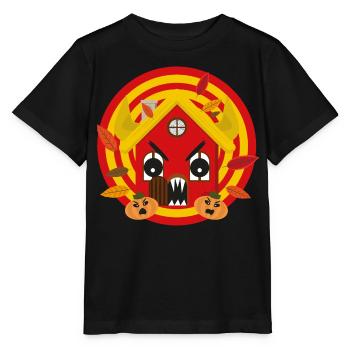 Häuschens Plausch im Herbst - Stanley/Stella Kinder T-Shirt MINI CREATOR  - Schwarz - Vorne - Mikhail (115cm)