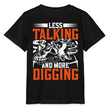 Paléontologie moins parler et creuser - T-shirt bio MINI CREATOR Stanley/Stella Enfant - noir - Devant - Mikhail (115cm)