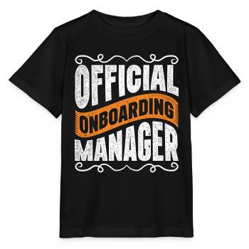 Responsable RH Responsable de l’intégration officielle - T-shirt bio MINI CREATOR Stanley/Stella Enfant - noir - Devant - Mikhail (115cm)