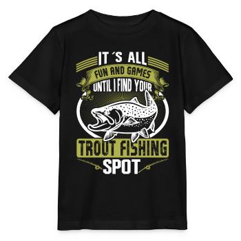 Funny Fishing Men Women - Stanley/Stella Kinder T-Shirt MINI CREATOR  - Schwarz - Vorne - Mikhail (115cm)