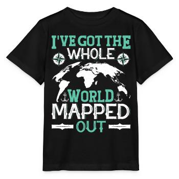 Cartographes - T-shirt bio MINI CREATOR Stanley/Stella Enfant - noir - Devant - Mikhail (115cm)