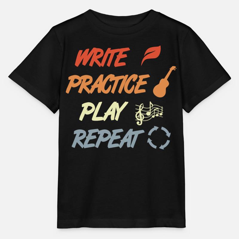 Ukulele Motivation - Stanley/Stella Kinder T-Shirt MINI CREATOR  - Schwarz