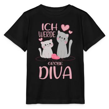 Werde Große Diva Katzen Schwestern - Stanley/Stella Kinder T-Shirt MINI CREATOR  - Schwarz - Vorne - Mikhail (115cm)