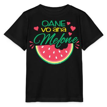 oane vo ana Melone - eine von einer Melone - Stanley/Stella Kinder T-Shirt MINI CREATOR  - Schwarz - Vorne - Mikhail (115cm)