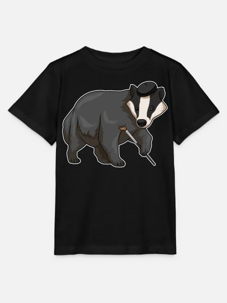 Dachs Maler Pinsel Malen - Stanley/Stella Kinder T-Shirt MINI CREATOR  - Schwarz