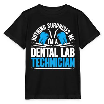 Dental technician Dental prosthodontist - Stanley/Stella MINI CREATOR Kids’ T-Shirt - black - Front - Mikhail (115cm)