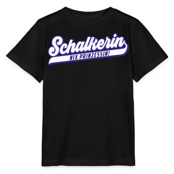 Nix Prinzessin, Schalkerin | Farben änderbar - Stanley/Stella Kinder T-Shirt MINI CREATOR  - Schwarz - Vorne - Mikhail (115cm)