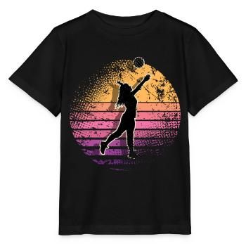 Volleyball - Stanley/Stella Kinder T-Shirt MINI CREATOR  - Schwarz - Vorne - Mikhail (115cm)