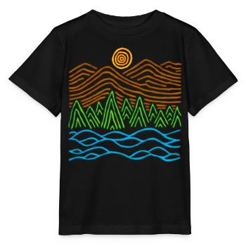 Strange landscape - Stanley/Stella MINI CREATOR Kids’ T-Shirt - black - Front - Mikhail (115cm)