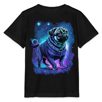 Carlin Chien Minuit Magique - T-shirt bio MINI CREATOR Stanley/Stella Enfant - noir - Devant - Mikhail (115cm)