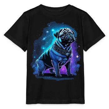 Neon Carlin Chien Minuit Magique - T-shirt bio MINI CREATOR Stanley/Stella Enfant - noir - Devant - Mikhail (115cm)