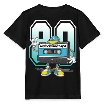 hip hop mix tape - T-shirt bio MINI CREATOR Stanley/Stella Enfant - noir - Devant - Mikhail (115cm)