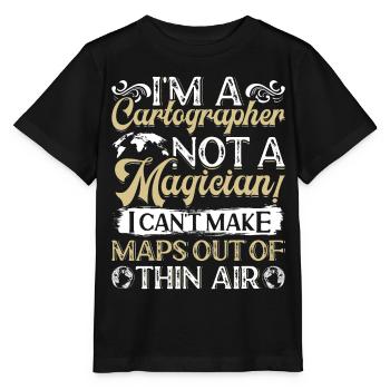 Cartographes - T-shirt bio MINI CREATOR Stanley/Stella Enfant - noir - Devant - Mikhail (115cm)