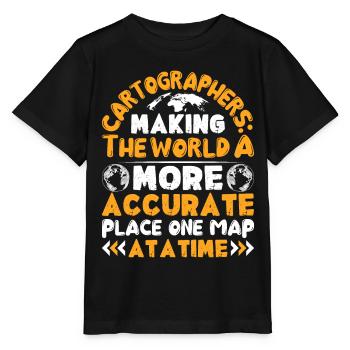 Cartographes - T-shirt bio MINI CREATOR Stanley/Stella Enfant - noir - Devant - Mikhail (115cm)