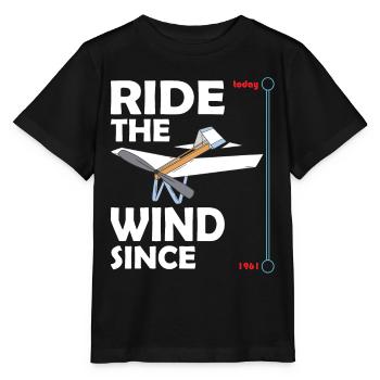 National Ride the Wind Day - Stanley/Stella MINI CREATOR Kids’ T-Shirt - black - Front - Mikhail (115cm)