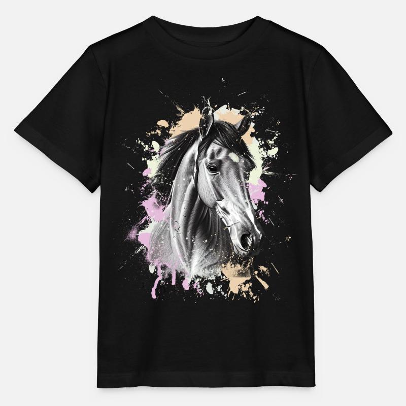 Cheval - T-shirt bio MINI CREATOR Stanley/Stella Enfant - noir