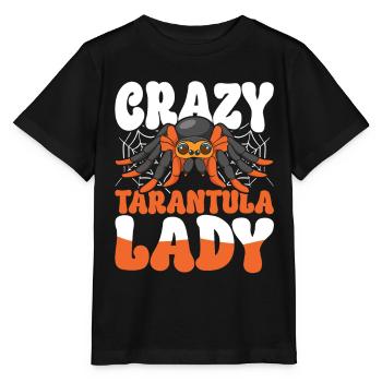 Vogelspinne Crazy Tarantula Lady - Stanley/Stella MINI CREATOR Kids’ T-Shirt - black - Front - Mikhail (115cm)