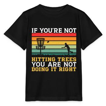 Disc Golfer hit Trees and Curse - Stanley/Stella MINI CREATOR Kids’ T-Shirt - black - Front - Mikhail (115cm)
