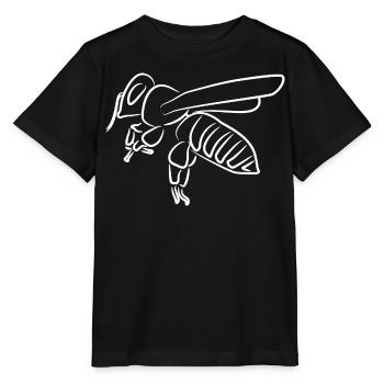 Honigbiene Zeichnung - Stanley/Stella Kinder T-Shirt MINI CREATOR  - Schwarz - Vorne - Mikhail (115cm)