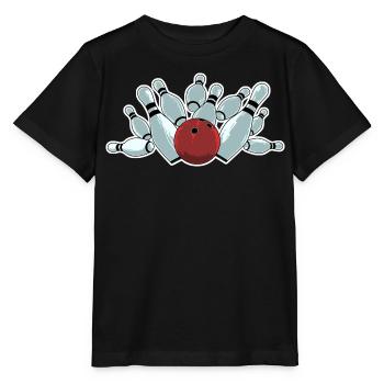 Bowling Strike - Stanley/Stella Kinder T-Shirt MINI CREATOR  - Schwarz - Vorne - Mikhail (115cm)