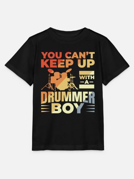 Schlagzeuger Junge - Stanley/Stella Kinder T-Shirt MINI CREATOR - Schwarz