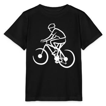 Drôle de vététiste - T-shirt bio MINI CREATOR Stanley/Stella Enfant - noir - Devant - Mikhail (115cm)