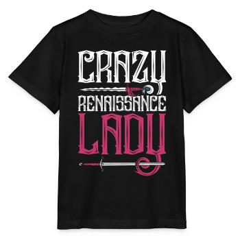 Mittelalterfest Crazy Renaissance Lady - Stanley/Stella Kinder T-Shirt MINI CREATOR  - Schwarz - Vorne - Mikhail (115cm)