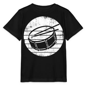 Dessin de caisse claire - T-shirt bio MINI CREATOR Stanley/Stella Enfant - noir - Devant - Mikhail (115cm)