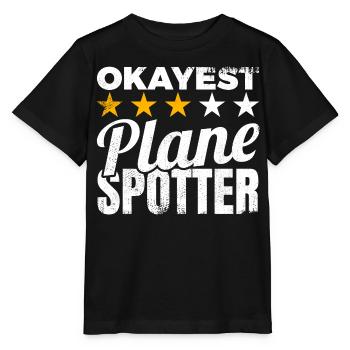 Planespotter moyen - T-shirt bio MINI CREATOR Stanley/Stella Enfant - noir - Devant - Mikhail (115cm)