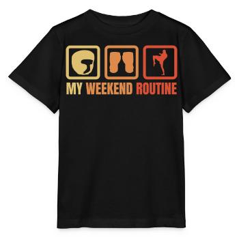 Week-end Kickboxer - T-shirt bio MINI CREATOR Stanley/Stella Enfant - noir - Devant - Mikhail (115cm)