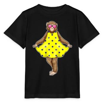 Monkey Polka Dots Dress - Stanley/Stella MINI CREATOR Kids’ T-Shirt - black - Front - Mikhail (115cm)
