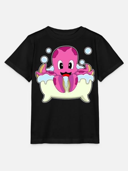 Krake Baden Badewanne - Stanley/Stella Kinder T-Shirt MINI CREATOR - Schwarz