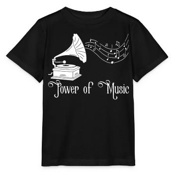Musique vintage (blanc) - T-shirt bio MINI CREATOR Stanley/Stella Enfant - noir - Devant - Mikhail (115cm)