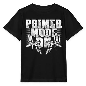 Fahrzeuglackierer Primer Mode On - Stanley/Stella Kinder T-Shirt MINI CREATOR  - Schwarz - Vorne - Mikhail (115cm)