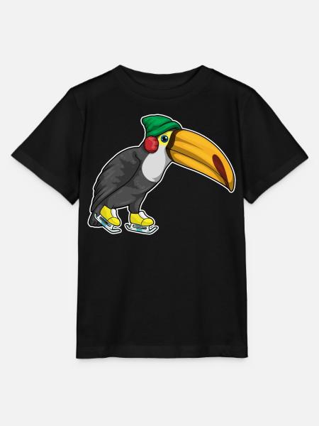 Tukan Eislaufen Schlittschuhe - Stanley/Stella Kinder T-Shirt MINI CREATOR - Schwarz