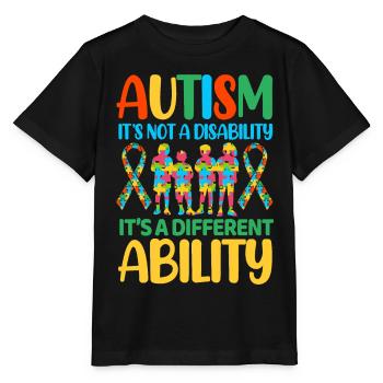 Autismus Autist - Stanley/Stella Kinder T-Shirt MINI CREATOR  - Schwarz - Vorne - Mikhail (115cm)