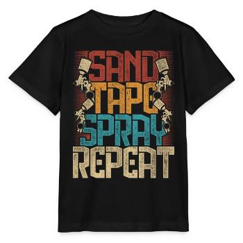 Peinture de voiture ruban de sable Spray Répétition - T-shirt bio MINI CREATOR Stanley/Stella Enfant - noir - Devant - Mikhail (115cm)